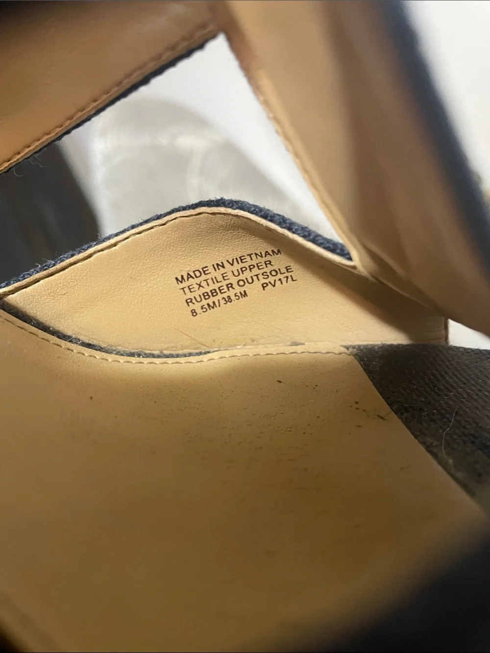 Michael Kors Navy Canvas Zip Front Espadrille Wedges. Size 8.5.